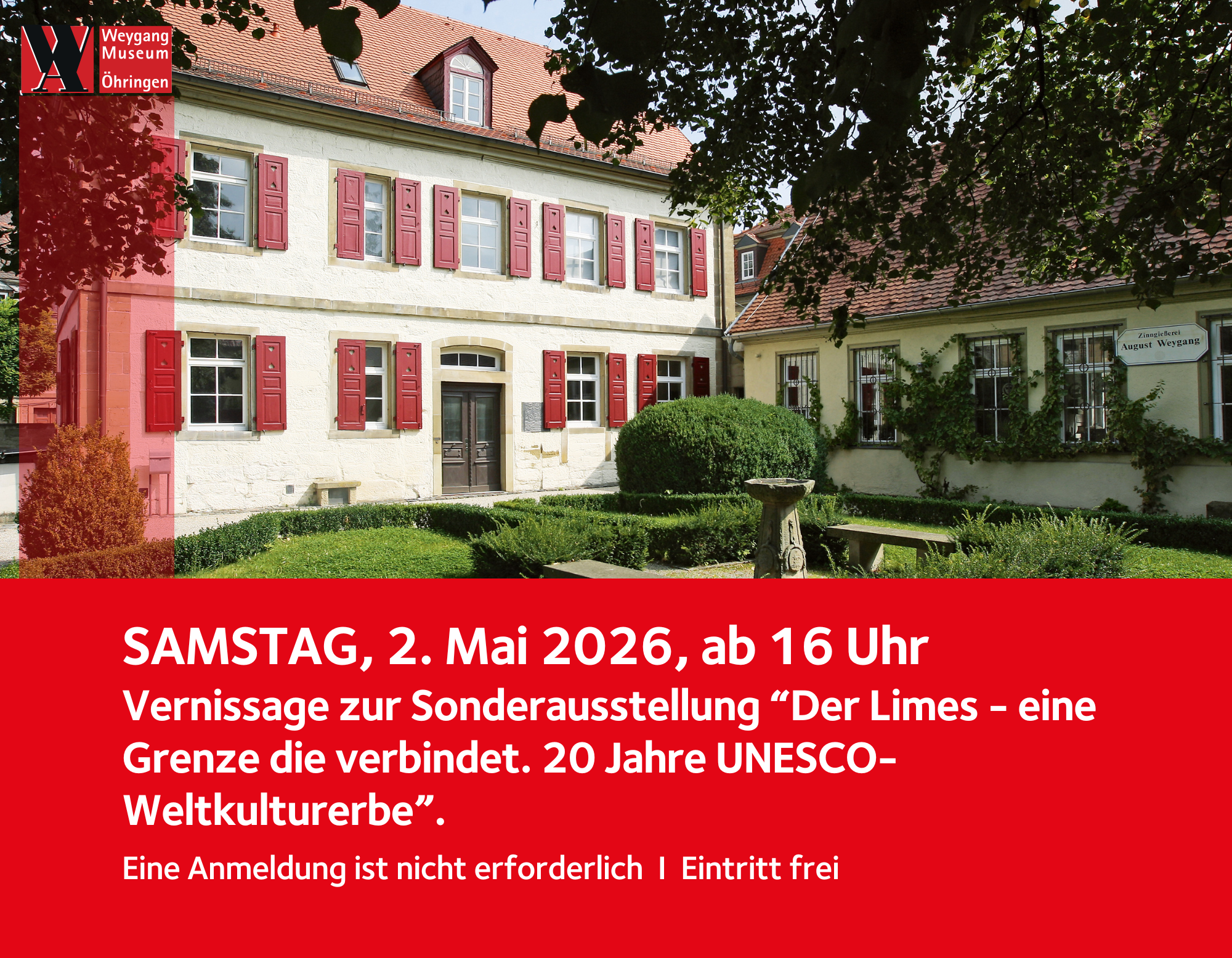 Terminankündigung Vernissage 16 Uhr